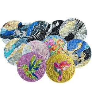 Set of 10 Bling Coasters Great for Patio Party